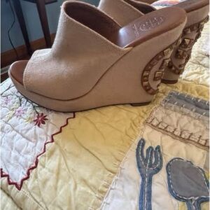 Tory Burch Tan Wedge Sandals